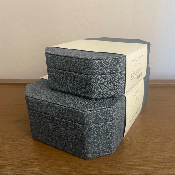 Shagreen Boxes Blue with Lid - Threshold™ designed with Studio McGee - Picture 5 of 7